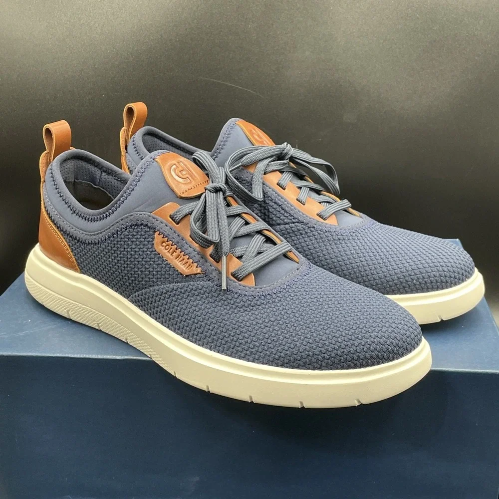 Cole Haan Grand+ Versiq Mens Size 9.5 Athletic Sneakers Navy Blue Shoes C43837